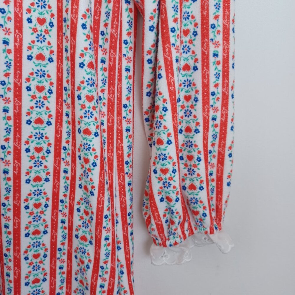 Lanz of Salzburg Girls Nightgown Tyrolean Red Heart Floral Size X Large 14/16 - Picture 8 of 11